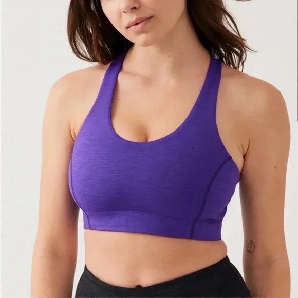 Outdoor Voices Doing Things Bra XXS in Eggplant (Purple) Sports Yoga Pickle Ball - Picture 1 of 8